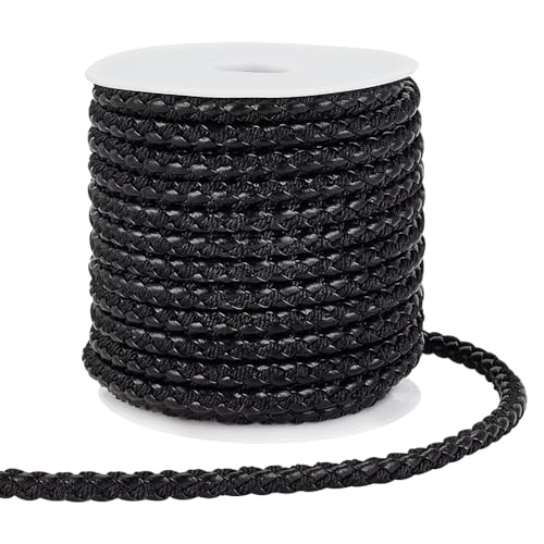 PH PandaHall 10 Yards Rundes Geflochtenes Lederband 5.5mm Lederseil Schwarz Schmuck Bastelschnur Krawattenschnur Lederband Boloschnur Für DIY Halsketten Schmuck Basteln Gürtelherstellung Verpackung PH PandaHall 10 Yards Rundes Geflochtenes Lederband 5.5mm Lederseil Schwarz Schmuck Bastelschnur Krawattenschnur Lederband Boloschnur Für DIY Halsketten Schmuck Basteln Gürtelherstellung Verpackung von PH PandaHall