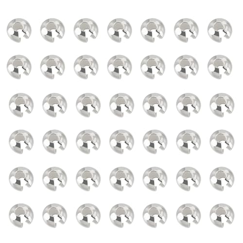 PH PandaHall 100 Stück 925 Quetschperlen Knotenabdeckungen Aus Sterlingsilber 3mm Kordelknoten Endkappen Halbrund Offene Knotenabdeckung Lose Knotenabdeckungskappen Für Die Schmuckherstellung PH PandaHall 100 Stück 925 Quetschperlen Knotenabdeckungen Aus Sterlingsilber 3mm Kordelknoten Endkappen Halbrund Offene Knotenabdeckung Lose Knotenabdeckungskappen Für Die Schmuckherstellung von PH PandaHall