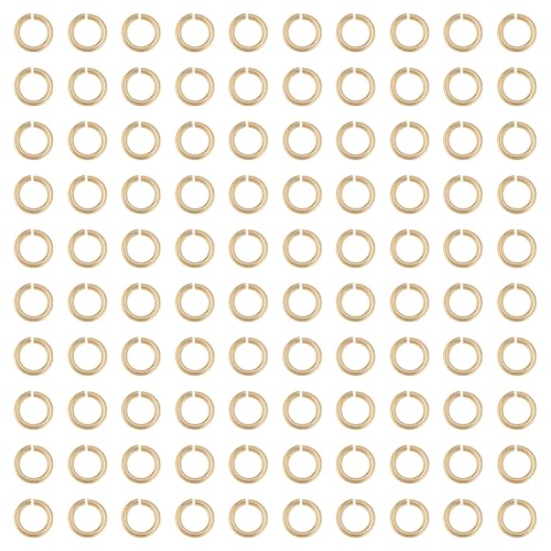 PH PandaHall 100 Stück Biegeringe Aus 24 Karat Gold 4mm Offene Biegeringe Aus Goldenem Messing Schmuckverbinderring Für Ohrringe Armbänder Halsketten Ketten Choker von PH PandaHall