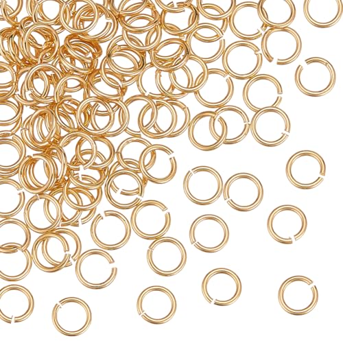 PH PandaHall 100 Stück Biegeringe Aus 24 Karat Gold 6mm Offene Biegeringe Aus Goldenem Messing Schmuckverbinder Für Ohrringe Armbänder Halsketten Ketten Choker DIY Basteln PH PandaHall 100 Stück Biegeringe Aus 24 Karat Gold 6mm Offene Biegeringe Aus Goldenem Messing Schmuckverbinder Für Ohrringe Armbänder Halsketten Ketten Choker DIY Basteln von PH PandaHall