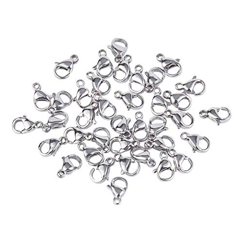 PH PandaHall 100 Stück Karabinerverschlüsse Güteklasse A 304 Edelstahl Schmuck-Karabinerverschluss Verschluss Haken Verschlüsse für Halsketten, Armbänder, Schmuckherstellung, 9 x 5 mm PH PandaHall 100 Stück Karabinerverschlüsse Güteklasse A 304 Edelstahl Schmuck-Karabinerverschluss Verschluss Haken Verschlüsse für Halsketten, Armbänder, Schmuckherstellung, 9 x 5 mm von PH PandaHall