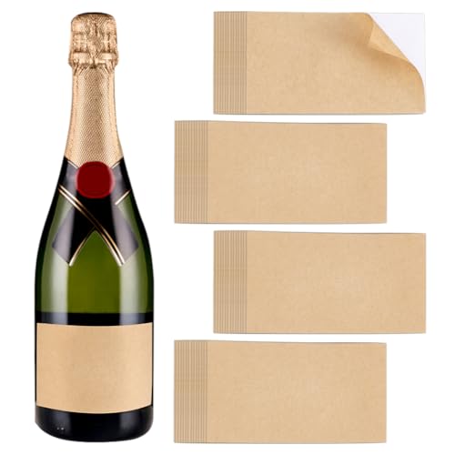 PH PandaHall 100 Stück Rechteckige Weinflaschenetiketten Kraftaufkleber Bedruckbare Leere Etiketten Für Laserdrucker Wasserfeste Etiketten Für Chateau Home Hochzeit 5x8.9cm von PH PandaHall