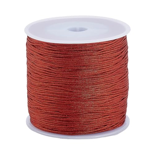 PH PandaHall Nylonschnur für Armbänder Braunes Perlengarn Nylon Schnur Geflochtener Faden String Windspiel String Schmuck Faden für Armband, Schmuckherstellung, Kunsthandwerk, Reparatur 100mx0.8mm von PH PandaHall