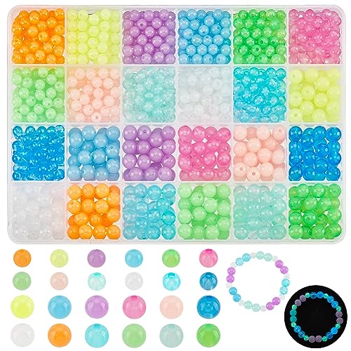 PH PandaHall 1020 Stück 12 Farben Im Dunkeln Leuchtende Perlen Leuchtende Acrylperlen Leuchtende Perlen Set Für Schmuckherstellung Armband Halskette Fußkettchen Taillenkette Wanddekoration PH PandaHall 1020 Stück 12 Farben Im Dunkeln Leuchtende Perlen Leuchtende Acrylperlen Leuchtende Perlen Set Für Schmuckherstellung Armband Halskette Fußkettchen Taillenkette Wanddekoration von PH PandaHall