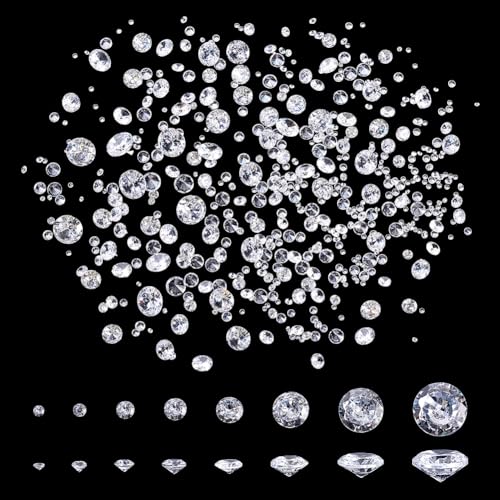 PH PandaHall 1080 Stück Zirkonia Steine 8 Größen 1~6mm Klare Lose CZ Steine Klasse A Facettierter CZ Strassstein Facettierte Strasssteine Für Ringe Ohrringe Armbänder Nagelkunst Schmuck von PH PandaHall