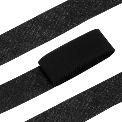 PH PandaHall 10m Baumwoll Kantenband Schwarzes Baumwoll Schrägband 32mm Breit Zum Säumen Nähen Beschneiden Kantenbänder Für Dekoration DIY Stoffprojekte Nähen von Kleidungsstücken Säumen Paspelieren von PH PandaHall