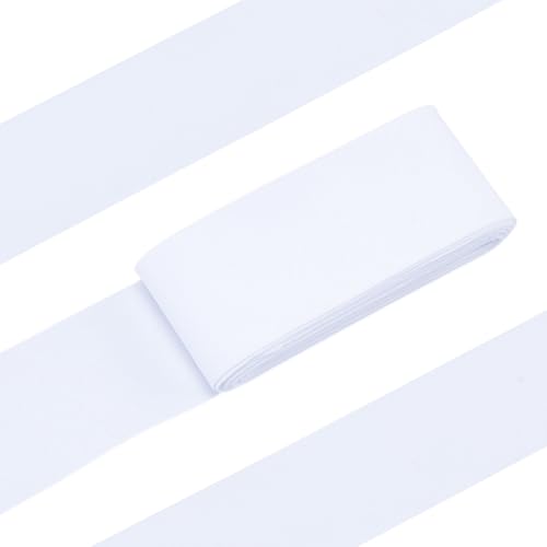 PH PandaHall 10m Weißes Baumwoll Kantenband 32mm Breites Baumwoll Schrägband Säumen Nähen Besatz Kantenbänder Für DIY Stoffprojekte Nähen von Kleidungsstücken Säumen Paspelieren Basteln Dekoration von PH PandaHall