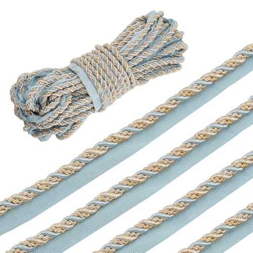 PH PandaHall 12,5 m gedrehte Kordelgarnitur Nähen Cord Trim 17mm breite verdrehte Kordel Trim Band Blaue Polstergarnitur Paspel Rand Trim mit Kordelseil für Kissen Vorhang Sofa Home DIY Crafts PH PandaHall 12,5 m gedrehte Kordelgarnitur Nähen Cord Trim 17mm breite verdrehte Kordel Trim Band Blaue Polstergarnitur Paspel Rand Trim mit Kordelseil für Kissen Vorhang Sofa Home DIY Crafts von PH PandaHall