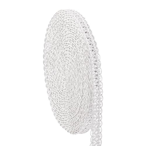 PH PandaHall 12,7 m Weißer geflochtener Spitzenbesatz, Polyester, 1,6 cm, gewebter Zopfborte, Nähen, Tausendfüßler, Spitzenband, dekorative Gimpenborte für Vorhänge, Polster, Heimdekoration, Handwerk PH PandaHall 12,7 m Weißer geflochtener Spitzenbesatz, Polyester, 1,6 cm, gewebter Zopfborte, Nähen, Tausendfüßler, Spitzenband, dekorative Gimpenborte für Vorhänge, Polster, Heimdekoration, Handwerk von PH PandaHall