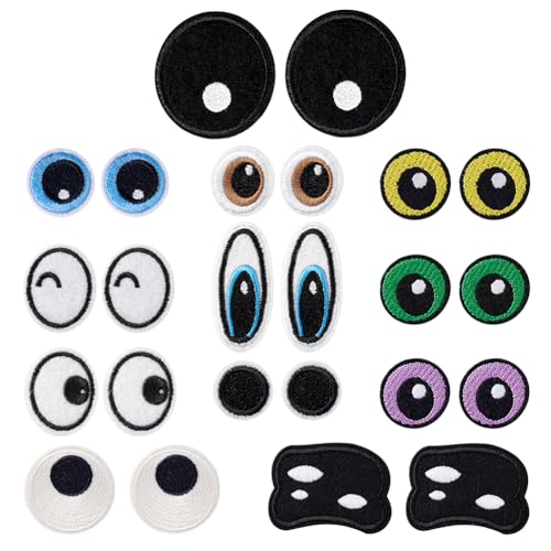 PH PandaHall 12 Paar Cartoon Augen Zum Aufbügeln Und Aufnähen Bestickte Augenklappen Zum Basteln Niedliche Bestickte Dekorative Aufnäher Für Kleidung Rucksäcke Puppen. PH PandaHall 12 Paar Cartoon Augen Zum Aufbügeln Und Aufnähen Bestickte Augenklappen Zum Basteln Niedliche Bestickte Dekorative Aufnäher Für Kleidung Rucksäcke Puppen. von PH PandaHall