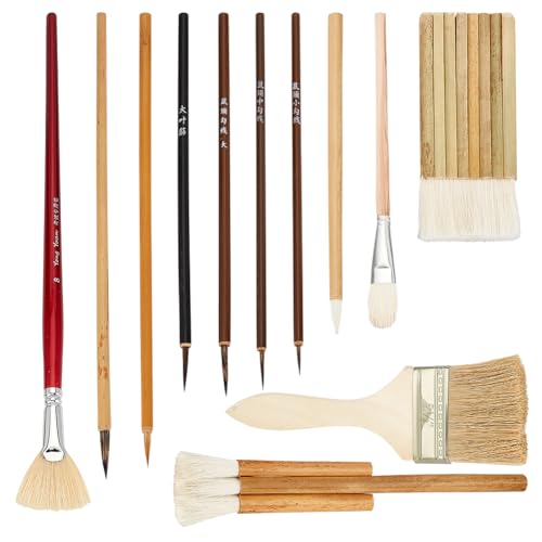 PH PandaHall 12 Stück Keramik Glasurpinsel Holzpinsel Für Aquarelle Wollhaarpinsel Sektor Malpinsel Pinsel Set Zum Zeichnen Künstler Malen Kalligraphie PH PandaHall 12 Stück Keramik Glasurpinsel Holzpinsel Für Aquarelle Wollhaarpinsel Sektor Malpinsel Pinsel Set Zum Zeichnen Künstler Malen Kalligraphie von PH PandaHall
