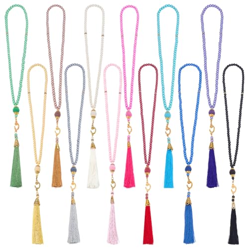 PH PandaHall 12 Stück Ramadan Tasbih Gebet 99 Perlen Islam Gebet Tasbih 6 mm Rosenkranz Muslim Misbaha Tasbeeh Armband mit Quaste Perlen Glasperlen Armband Geschenke für Damen Herren 12 Farben PH PandaHall 12 Stück Ramadan Tasbih Gebet 99 Perlen Islam Gebet Tasbih 6 mm Rosenkranz Muslim Misbaha Tasbeeh Armband mit Quaste Perlen Glasperlen Armband Geschenke für Damen Herren 12 Farben von PH PandaHall