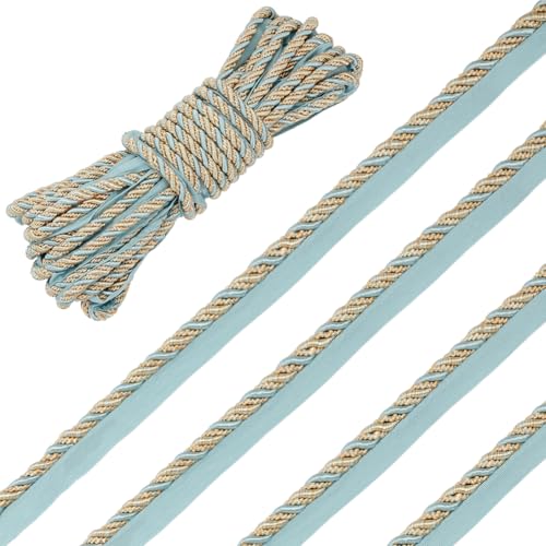 PH PandaHall 12.5m Gedrehte Lippenkordel Goldblaues Polyester Kordelband Mit Gedrehter Kordel Dekorativer Rand Kederkordel Polsterkordel Für Sofa Vorhang Kissen Heimdekoration Dekoration 17mm PH PandaHall 12.5m Gedrehte Lippenkordel Goldblaues Polyester Kordelband Mit Gedrehter Kordel Dekorativer Rand Kederkordel Polsterkordel Für Sofa Vorhang Kissen Heimdekoration Dekoration 17mm von PH PandaHall