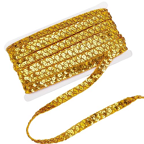 PH PandaHall 12.8m Bling Spitzenbesatz 15mm Goldener Paillettenbesatz Zum Basteln Paillettenstreifen Glänzendes Nähen Paillettenband Für Kleider Verschönerung Stirnband Kostüm Nähen PH PandaHall 12.8m Bling Spitzenbesatz 15mm Goldener Paillettenbesatz Zum Basteln Paillettenstreifen Glänzendes Nähen Paillettenband Für Kleider Verschönerung Stirnband Kostüm Nähen von PH PandaHall