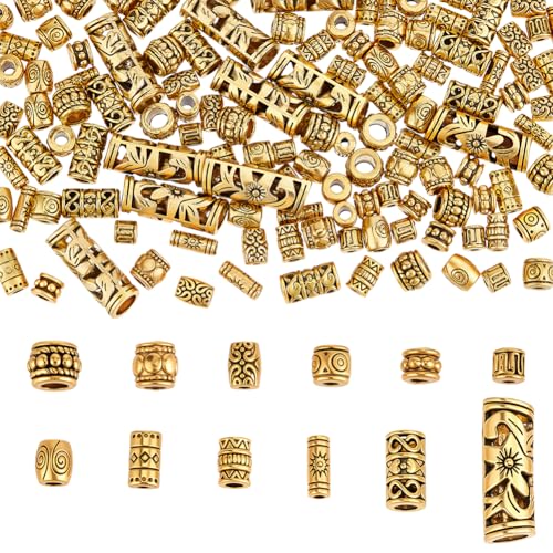 PH PandaHall 120 Stück Antike Goldene Perlen 12 Stile Tibetische Metalllegierung Rohrabstandshalter Säulenabstandshalter Lose Perlen Schmuckabstandshalter Für DIY Sommerarmband Halskette Ohrring PH PandaHall 120 Stück Antike Goldene Perlen 12 Stile Tibetische Metalllegierung Rohrabstandshalter Säulenabstandshalter Lose Perlen Schmuckabstandshalter Für DIY Sommerarmband Halskette Ohrring von PH PandaHall