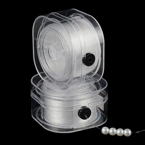 PH PandaHall 120m Elastische Schnur für Armbänder, 2 Rollen 0,5 mm runder Perlenfaden Klare Schmuckschnur Saatperlenfaden Stretchy Armband String Cord für Freundschaftsarmbänder Halsketten PH PandaHall 120m Elastische Schnur für Armbänder, 2 Rollen 0,5 mm runder Perlenfaden Klare Schmuckschnur Saatperlenfaden Stretchy Armband String Cord für Freundschaftsarmbänder Halsketten von PH PandaHall
