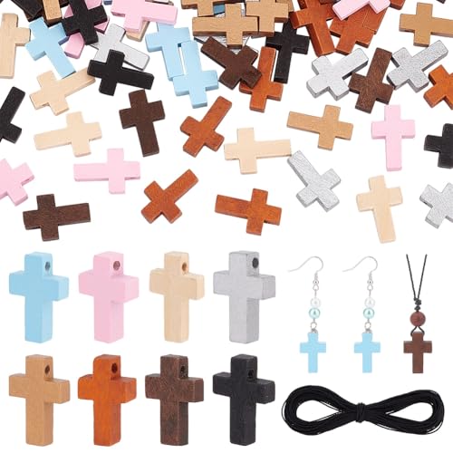 PH PandaHall 128 Stück 8 Stile Holz Kreuz Anhänger Bunter Holz Kreuz Anhänger Holz Kreuz Halsketten Kreuz Anhänger Mit Loch Für Ostern Erntedankfest DIY Halskette Ohrringe Schmuck Basteln PH PandaHall 128 Stück 8 Stile Holz Kreuz Anhänger Bunter Holz Kreuz Anhänger Holz Kreuz Halsketten Kreuz Anhänger Mit Loch Für Ostern Erntedankfest DIY Halskette Ohrringe Schmuck Basteln von PH PandaHall