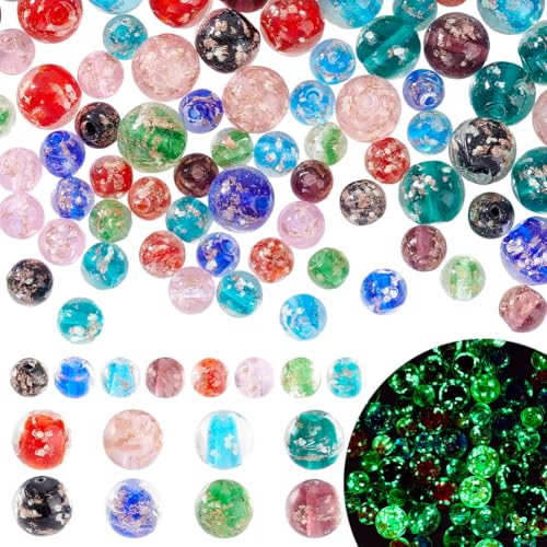 PH PandaHall 128 stücke Leucht Perlen Glow In The Dark Runde Glas Perle 8mm 12mm Runde Spacer Lose Perlen Für DIY Handwerk Armband Schmuck Machen Halskette PH PandaHall 128 stücke Leucht Perlen Glow In The Dark Runde Glas Perle 8mm 12mm Runde Spacer Lose Perlen Für DIY Handwerk Armband Schmuck Machen Halskette von PH PandaHall