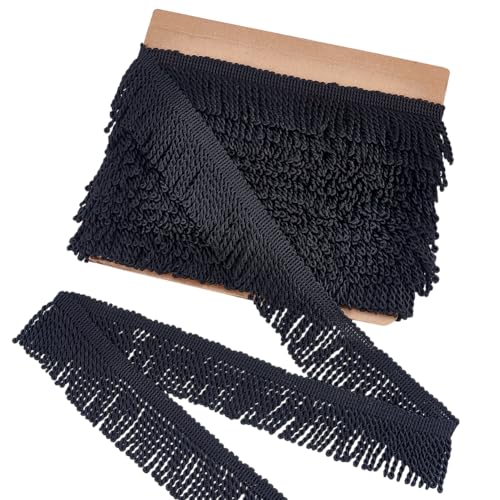 PH PandaHall 13 m Vorhangfransen Bullion Fransenbesatz Stoffbesätze Zum Nähen Schwarze Quastenfransenbesatz Zum Nähen DIY Dekoration Vorhang Sofa Kleidung 65mm PH PandaHall 13 m Vorhangfransen Bullion Fransenbesatz Stoffbesätze Zum Nähen Schwarze Quastenfransenbesatz Zum Nähen DIY Dekoration Vorhang Sofa Kleidung 65mm von PH PandaHall