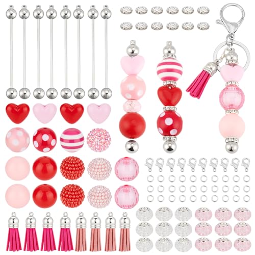 PH PandaHall 134 Stück Perlen Schlüsselanhänger Stange Perlen Schlüsselanhänger Set Perlen Rohlinge Rosa Perlen 20mm Große Perlen Für Schlüsselanhänger Schmuckherstellung Geschenk Studenten PH PandaHall 134 Stück Perlen Schlüsselanhänger Stange Perlen Schlüsselanhänger Set Perlen Rohlinge Rosa Perlen 20mm Große Perlen Für Schlüsselanhänger Schmuckherstellung Geschenk Studenten von PH PandaHall