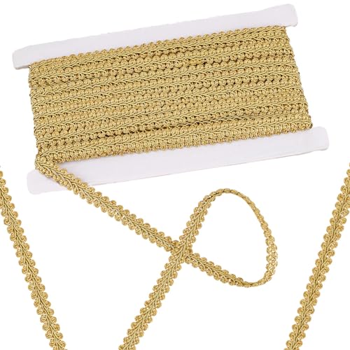 PH PandaHall 15.3 Yards Golden Gimp Braid Trim 1/2 Zoll Polyester Zopfband Filigrane Gimp Braid Trim Gewebte Zopfbesatz Zum Nähen Vorhang Kostüm PH PandaHall 15.3 Yards Golden Gimp Braid Trim 1/2 Zoll Polyester Zopfband Filigrane Gimp Braid Trim Gewebte Zopfbesatz Zum Nähen Vorhang Kostüm von PH PandaHall
