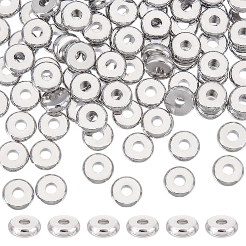 PH PandaHall 150 flache Heishi-Abstandshalter-Perlen, 6 mm, Messing-Metallperlen, kleine Abstandshalter, lose Perlen, flache runde Perlen, Abstandshalter, Rocailles-Perlen für DIY-Halsketten PH PandaHall 150 flache Heishi-Abstandshalter-Perlen, 6 mm, Messing-Metallperlen, kleine Abstandshalter, lose Perlen, flache runde Perlen, Abstandshalter, Rocailles-Perlen für DIY-Halsketten von PH PandaHall