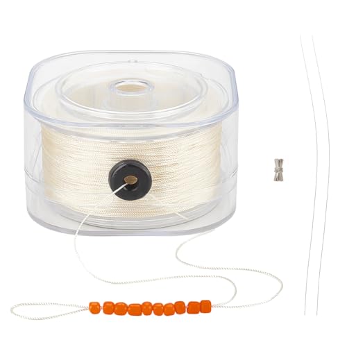 PH PandaHall 150m 0.4mm Armbandschnur Perlenfaden Saatperlenfaden Nähschnur Mit Zuleitungsdraht Und Organisationsetui Für Die Herstellung von Ledernähten Perlenschmuck Armbändern Beige PH PandaHall 150m 0.4mm Armbandschnur Perlenfaden Saatperlenfaden Nähschnur Mit Zuleitungsdraht Und Organisationsetui Für Die Herstellung von Ledernähten Perlenschmuck Armbändern Beige von PH PandaHall