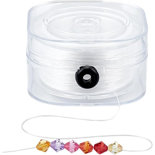 PH PandaHall 150m weiße elastische Schnur für Armbänder, 0.6mm Stretchy Armband String Elastische Schnur Runde Perlenfaden für Freundschaftsarmband Halskette Schmuckherstellung von PH PandaHall