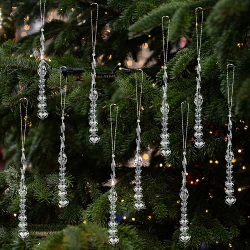 PH PandaHall 16 Stück Kristall Weihnachtsornament Glasperlen Hängende Ornamente Facettierte Perlen Dekoration Klare Perlenanhänger Mit 304 Edelstahlketten Für Weihnachtsbaum Weihnachtsfeier Hochzeit PH PandaHall 16 Stück Kristall Weihnachtsornament Glasperlen Hängende Ornamente Facettierte Perlen Dekoration Klare Perlenanhänger Mit 304 Edelstahlketten Für Weihnachtsbaum Weihnachtsfeier Hochzeit von PH PandaHall