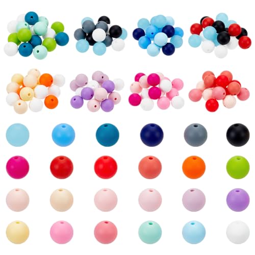 PH PandaHall 160 Stück Verschiedene Silikonperlen 12mm Runde Lose Perlen Aus Gummi Weiche Silikon Fokalperlen Für Die Schmuckherstellung Armband Halskette Schlüsselanhänger Stifte Basteln PH PandaHall 160 Stück Verschiedene Silikonperlen 12mm Runde Lose Perlen Aus Gummi Weiche Silikon Fokalperlen Für Die Schmuckherstellung Armband Halskette Schlüsselanhänger Stifte Basteln von PH PandaHall