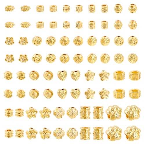 PH PandaHall 18 Karat Vergoldete Abstandsperlen 100 Stück 20 Stile Goldene Abstandsperlen Für Armbänder Süße Blumenwürfel Pfotenabdruck Bastelperle Zur Schmuckherstellung 3~10mm PH PandaHall 18 Karat Vergoldete Abstandsperlen 100 Stück 20 Stile Goldene Abstandsperlen Für Armbänder Süße Blumenwürfel Pfotenabdruck Bastelperle Zur Schmuckherstellung 3~10mm von PH PandaHall