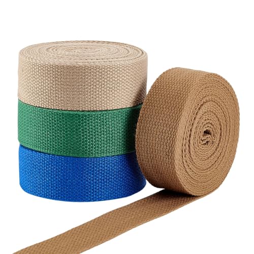 PH PandaHall 18.3 m Baumwollgurtband Näh Twillband 32mm Nähgurtband Flaches Stoffband Baumwollbänder Zum Nähen Verpacken Dekorieren Taschen Basteln von PH PandaHall