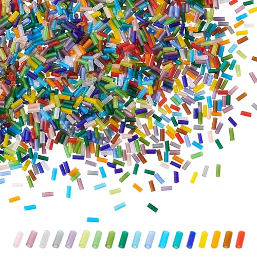 PH PandaHall 1800 Stück Mattierte Perlen Glasröhrenperlen 18 Farben Transparente Rocailles Perlen Für Ohrringe Armbänder Halsketten Schlüsselanhänger Basteln Schmuckherstellung PH PandaHall 1800 Stück Mattierte Perlen Glasröhrenperlen 18 Farben Transparente Rocailles Perlen Für Ohrringe Armbänder Halsketten Schlüsselanhänger Basteln Schmuckherstellung von PH PandaHall