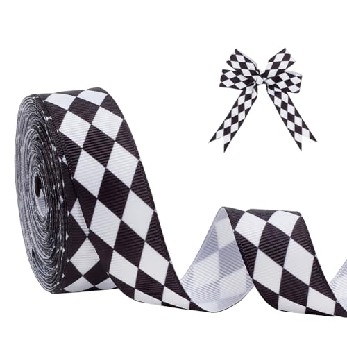 PH PandaHall 18m schwarz und weiß kariertes Band, 2,18cm Karo-Band Weihnachten Gingham Farbband für Weihnachten Bogen Home Decor Wrapping Urlaub DIY Party PH PandaHall 18m schwarz und weiß kariertes Band, 2,18cm Karo-Band Weihnachten Gingham Farbband für Weihnachten Bogen Home Decor Wrapping Urlaub DIY Party von PH PandaHall