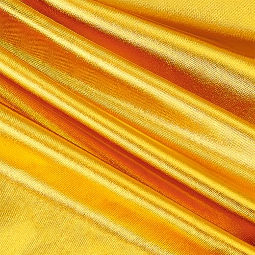 PH PandaHall 1m Golden Stretch Glänzende Stoffe Metallischer Folienstoff 1.6m breite Polyester Elasthan Stretch Stoffe Folie Nähstoff Lame Fabric für Tanzkleidung Kunsthandwerk Kostüme Dekoration PH PandaHall 1m Golden Stretch Glänzende Stoffe Metallischer Folienstoff 1.6m breite Polyester Elasthan Stretch Stoffe Folie Nähstoff Lame Fabric für Tanzkleidung Kunsthandwerk Kostüme Dekoration von PH PandaHall