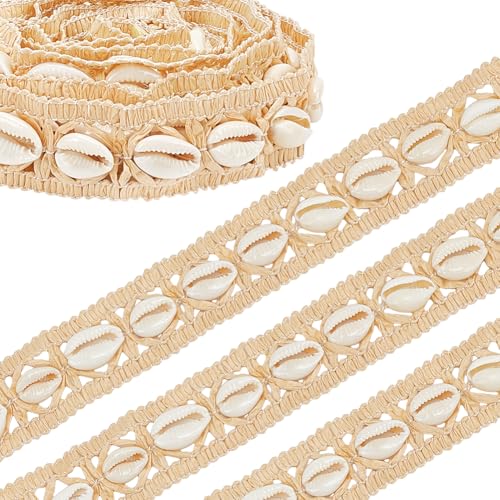 PH PandaHall 2 Meter natürliche Muschel-Spitzenborte, 2,8 cm breit, Boho-Muschelband, Spitze, dekoratives Nähband für Kleidung, Kleid, Lampenschirm, Vorhang, Hut, Party, DIY, Handwerk, Heimdekoration PH PandaHall 2 Meter natürliche Muschel-Spitzenborte, 2,8 cm breit, Boho-Muschelband, Spitze, dekoratives Nähband für Kleidung, Kleid, Lampenschirm, Vorhang, Hut, Party, DIY, Handwerk, Heimdekoration von PH PandaHall