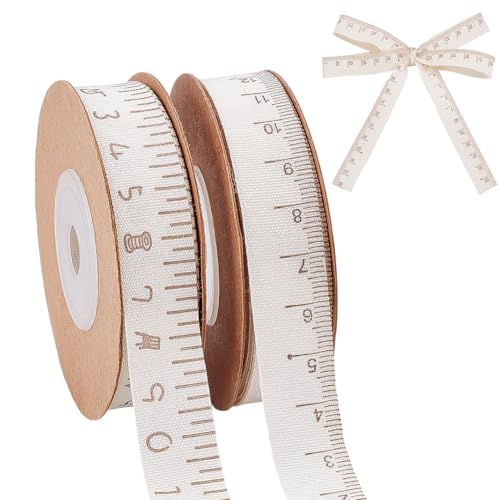 PH PandaHall 2 Stile Maßband 20 Meter Baumwolle Lineale Band mit Skala Lehrer Handwerk Bänder Messen Stoffbänder Nähband für Schule Handwerk DIY Lehrer Geschenke Nähen von PH PandaHall