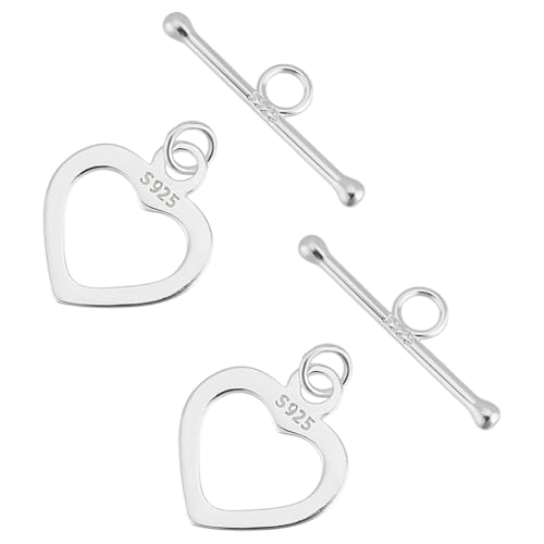 PH PandaHall 2 Stück 925 Knebelverschlüsse Aus Sterlingsilber Herz OT Verschluss T Stab Verschluss Liebesherz Verschluss Metallverschluss Charms Für Halsketten Schmuckherstellung Valentinstag PH PandaHall 2 Stück 925 Knebelverschlüsse Aus Sterlingsilber Herz OT Verschluss T Stab Verschluss Liebesherz Verschluss Metallverschluss Charms Für Halsketten Schmuckherstellung Valentinstag von PH PandaHall