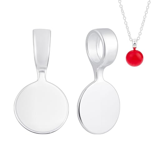 PH PandaHall 2 Stück 925 Sterling Silber Klebeösen für Anhänger Flache Pad Ösen Schnüre Für Charms Kleine Anhänger Ketten Schnüre Für DIY Schmuckherstellungsprojekte von PH PandaHall