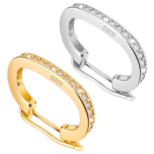 PH PandaHall 2 Stück 925 Verstärkungsverschlüsse Aus Sterlingsilber Zirkonia Verschlüsse Schmuckverschlüsse Verbindungsstück Anhängerverschlüsse Für Die Herstellung von DIY Schmuck Golden/Silber PH PandaHall 2 Stück 925 Verstärkungsverschlüsse Aus Sterlingsilber Zirkonia Verschlüsse Schmuckverschlüsse Verbindungsstück Anhängerverschlüsse Für Die Herstellung von DIY Schmuck Golden/Silber von PH PandaHall