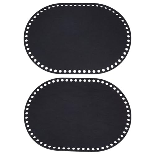PH PandaHall 2 Stück Korbboden Aus Filz Taschenformer Wiederverwendbarer Taschenboden Ovaler Häkelkorbboden Für Korbtaschen Basteln DIY Basteln Bohrung: 9mm Schwarz PH PandaHall 2 Stück Korbboden Aus Filz Taschenformer Wiederverwendbarer Taschenboden Ovaler Häkelkorbboden Für Korbtaschen Basteln DIY Basteln Bohrung: 9mm Schwarz von PH PandaHall