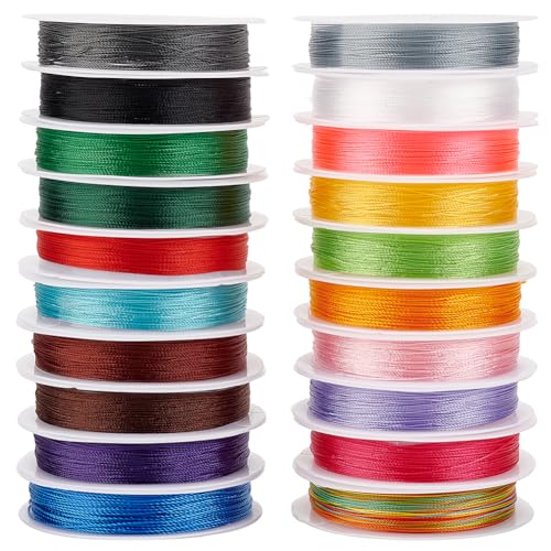 PH PandaHall 20 Farben 0,2 mm Perlenschnur Chinesische Knüpfschnur Geflochtener Sickenfaden Armband-Schmuck String Thread zum Nähen Handwerk Schmuckherstellung Weihnachten Ornament 200 m PH PandaHall 20 Farben 0,2 mm Perlenschnur Chinesische Knüpfschnur Geflochtener Sickenfaden Armband-Schmuck String Thread zum Nähen Handwerk Schmuckherstellung Weihnachten Ornament 200 m von PH PandaHall