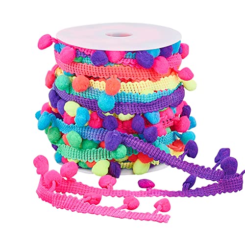 PH PandaHall 20 Yards Pom Poms Fringe Ball Trim 10mm Ball Fringe Ribbon Rainbow Color Pom Poms Tassel Trim Pom Fringe Tassel Lace for Home Party Decor Clothes Costume DIY Crafts Sewing, 8mm Ball PH PandaHall 20 Yards Pom Poms Fringe Ball Trim 10mm Ball Fringe Ribbon Rainbow Color Pom Poms Tassel Trim Pom Fringe Tassel Lace for Home Party Decor Clothes Costume DIY Crafts Sewing, 8mm Ball von PH PandaHall