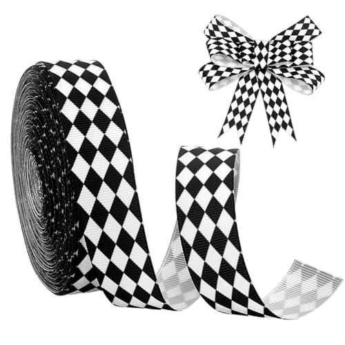 PH PandaHall 20 Yards schwarz-weiß kariertes Band, kariert, Bastelband, 2,2 cm breit, Gingham-Rautmuster, Bänder für Geschenkverpackungen, Weihnachten, Party, Schleifen, Urlaub, DIY Handwerk PH PandaHall 20 Yards schwarz-weiß kariertes Band, kariert, Bastelband, 2,2 cm breit, Gingham-Rautmuster, Bänder für Geschenkverpackungen, Weihnachten, Party, Schleifen, Urlaub, DIY Handwerk von PH PandaHall