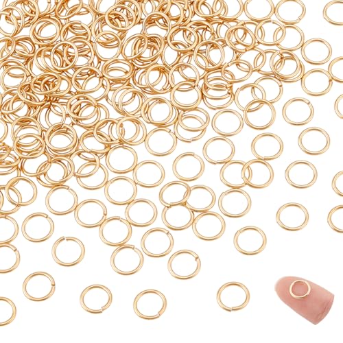 PH PandaHall 200 Stück 24 Karat vergoldete Biegeringe 8 mm offene Binderinge Messing O-Ring Goldene Verbindungsringe 18 Gauge Schmuckverbinder für Halsketten, Armbänder, DIY Handwerk PH PandaHall 200 Stück 24 Karat vergoldete Biegeringe 8 mm offene Binderinge Messing O-Ring Goldene Verbindungsringe 18 Gauge Schmuckverbinder für Halsketten, Armbänder, DIY Handwerk von PH PandaHall