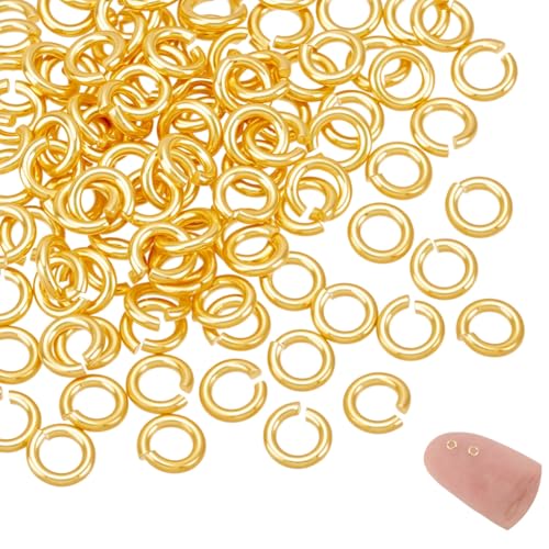 PH PandaHall 200 Stück 925 offene Biegeringe Aus Sterlingsilber 24 Gauge/2.5mm O Ringe Schmuckglieder Verbindungsringe Für Schmuckherstellung Kunsthandwerk Golden von PH PandaHall