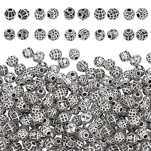 PH PandaHall 200 Stück Silberne Abstandsperlen 10 Stile 6 mm Tibetische Legierungsperlen Abstandshalter Hohlperlen Runde Lose Perlen Kleine Abstandsperlen Für Halsketten Armbänder Ohrringe PH PandaHall 200 Stück Silberne Abstandsperlen 10 Stile 6 mm Tibetische Legierungsperlen Abstandshalter Hohlperlen Runde Lose Perlen Kleine Abstandsperlen Für Halsketten Armbänder Ohrringe von PH PandaHall