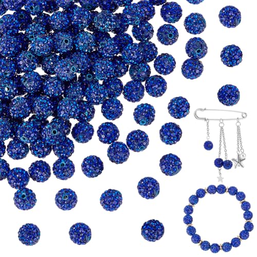 PH PandaHall 200PCS 10mm Bastelperlen Blau, Strasssteine Perlen Pave Disco Ball Perlen Polymer Clay Kristall Perlen für Schmuckherstellung Halskette Armband Ohrring Schlüsselanhänger Party PH PandaHall 200PCS 10mm Bastelperlen Blau, Strasssteine Perlen Pave Disco Ball Perlen Polymer Clay Kristall Perlen für Schmuckherstellung Halskette Armband Ohrring Schlüsselanhänger Party von PH PandaHall