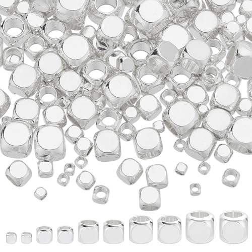 PH PandaHall 200PCS Würfel Abstandshalter Perlen, 2/3/4/5/6mm Quadratische Abstandshalter Perlen Metallperlen Lose Perlen für Sommer Hawaii Stackable Armband Halskette Schmuckherstellung, Silber PH PandaHall 200PCS Würfel Abstandshalter Perlen, 2/3/4/5/6mm Quadratische Abstandshalter Perlen Metallperlen Lose Perlen für Sommer Hawaii Stackable Armband Halskette Schmuckherstellung, Silber von PH PandaHall
