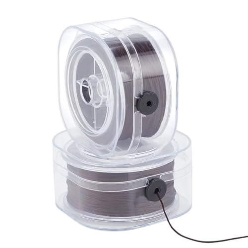 PH PandaHall 200m Elastische Schmuckfaden, 0.8mm Gummiband Für Armbänder Schwarzer Perlen Faden Flache Dehnbare Armband Schnur Saatperlenfaden Perlenschnur Für Armbänder Perlenschmuck Basteln von PH PandaHall
